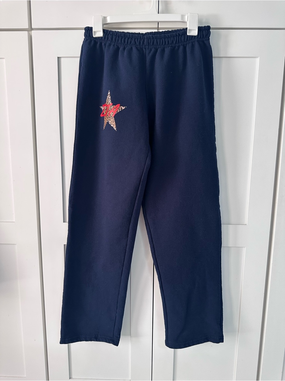 Doughboy Dept. Navy  Women’s Fleece Bottoms with Red Star Accent